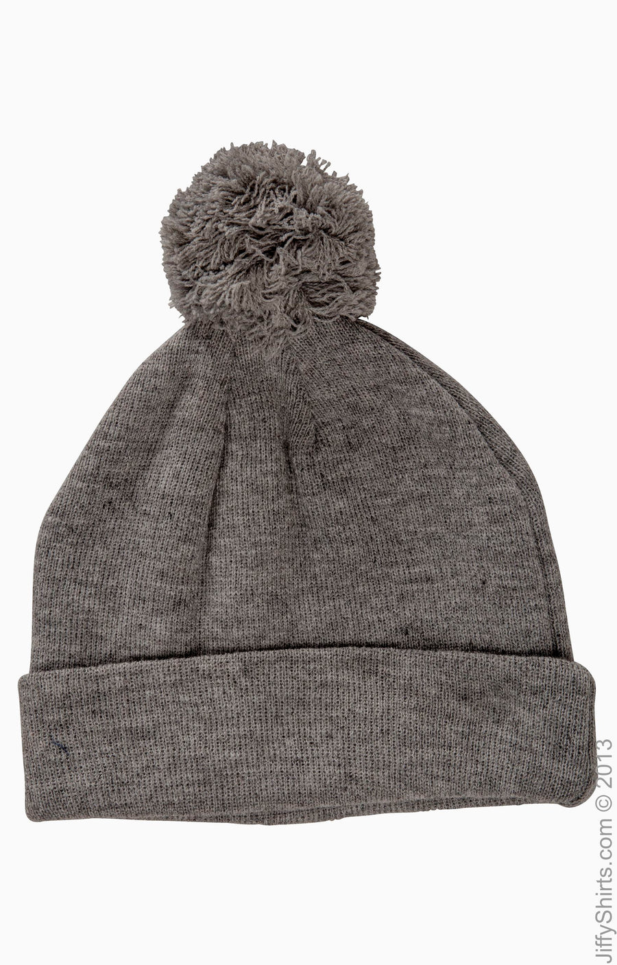 Knit Pom Beanie - Gray