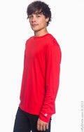 Unisex Double Dry® Long-Sleeve Interlock T-Shirt - Scarlet