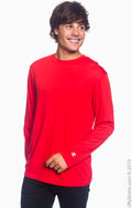 Unisex Double Dry® Long-Sleeve Interlock T-Shirt - Scarlet