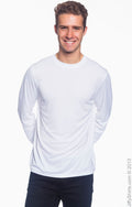 Unisex Double Dry® Long-Sleeve Interlock T-Shirt - White