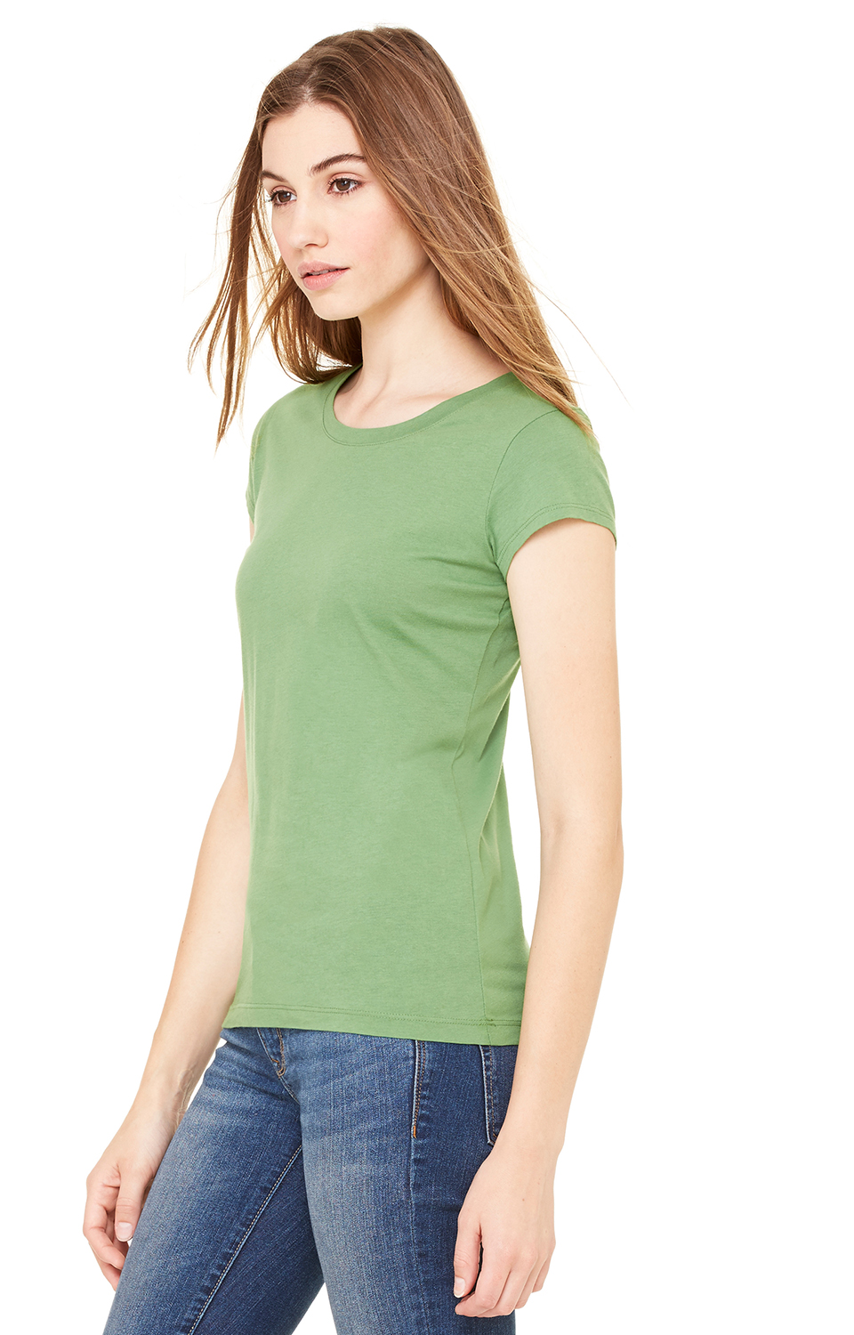 Women's Sheer Jersey T-Shirt - Leaf