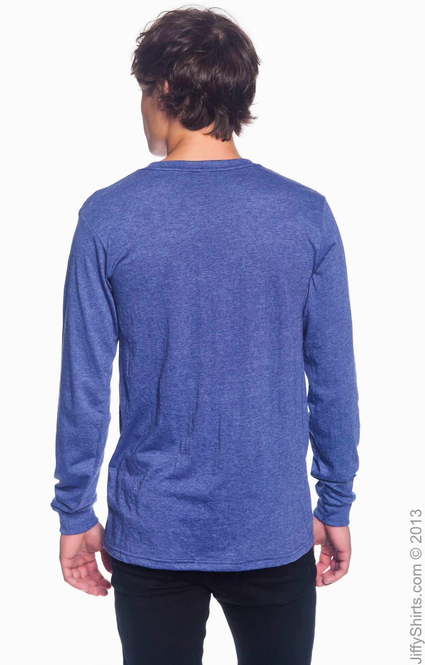 Unisex Lightweight Long-Sleeve T-Shirt - Heather Blue