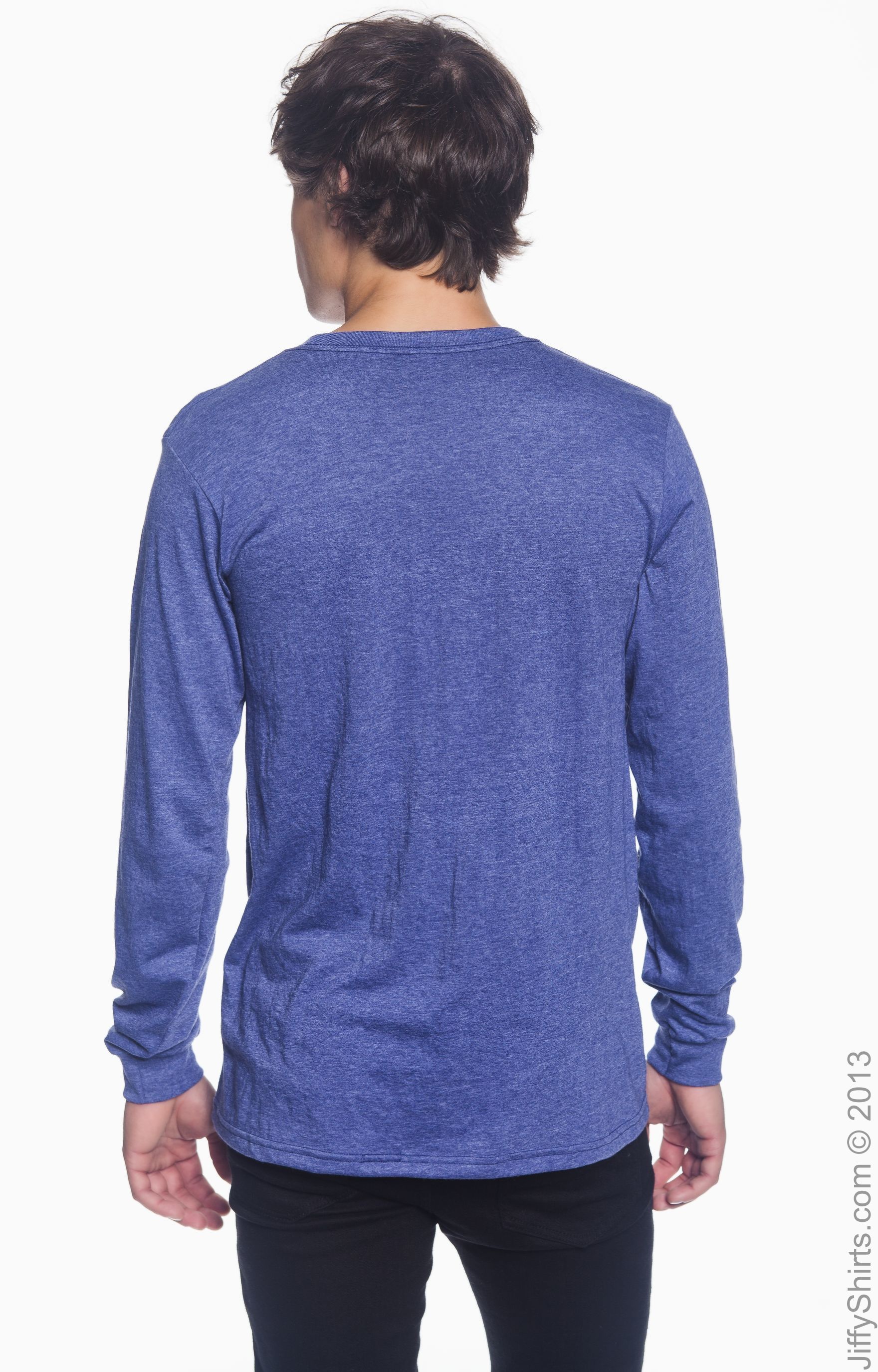 Unisex Lightweight Long-Sleeve T-Shirt - Heather Blue