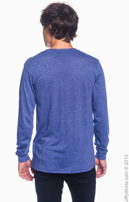 Unisex Lightweight Long-Sleeve T-Shirt - Heather Blue