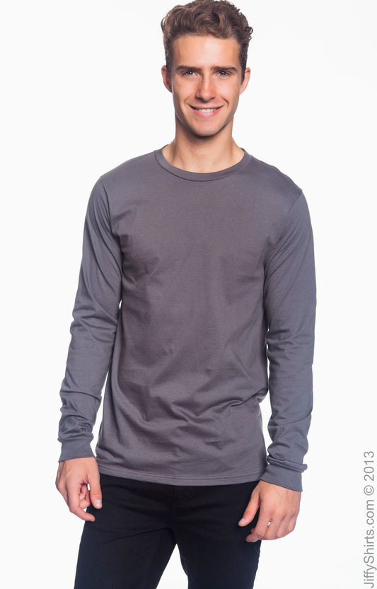 Unisex Lightweight Long-Sleeve T-Shirt - Charcoal