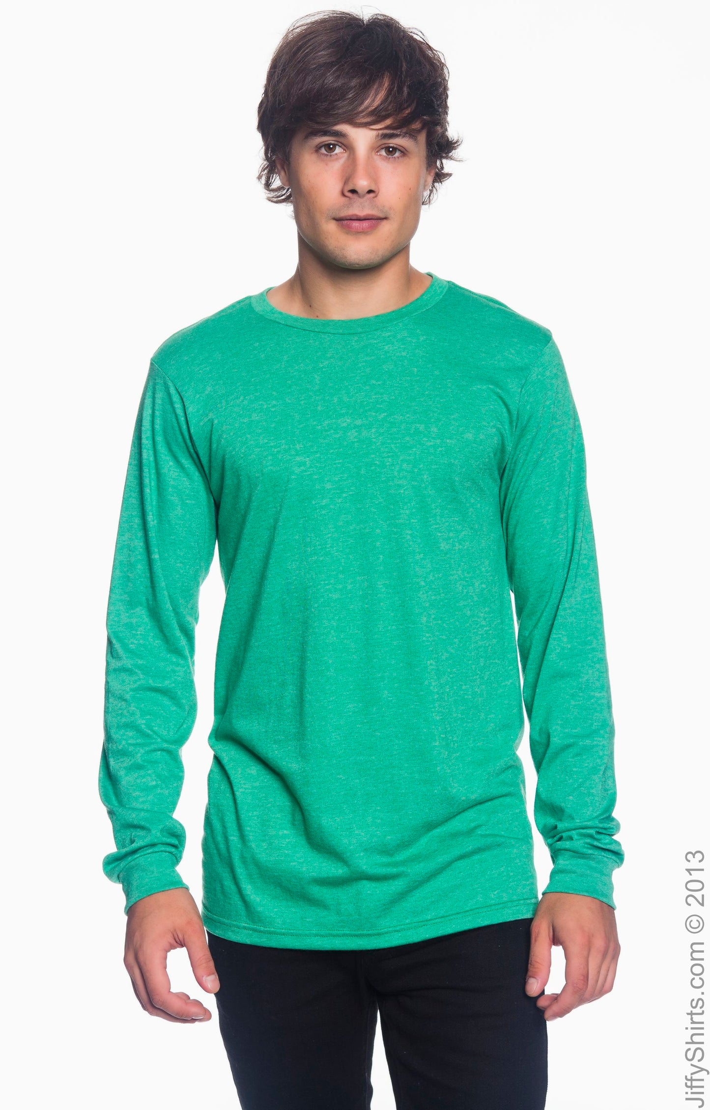 Unisex Lightweight Long-Sleeve T-Shirt - Heather Green