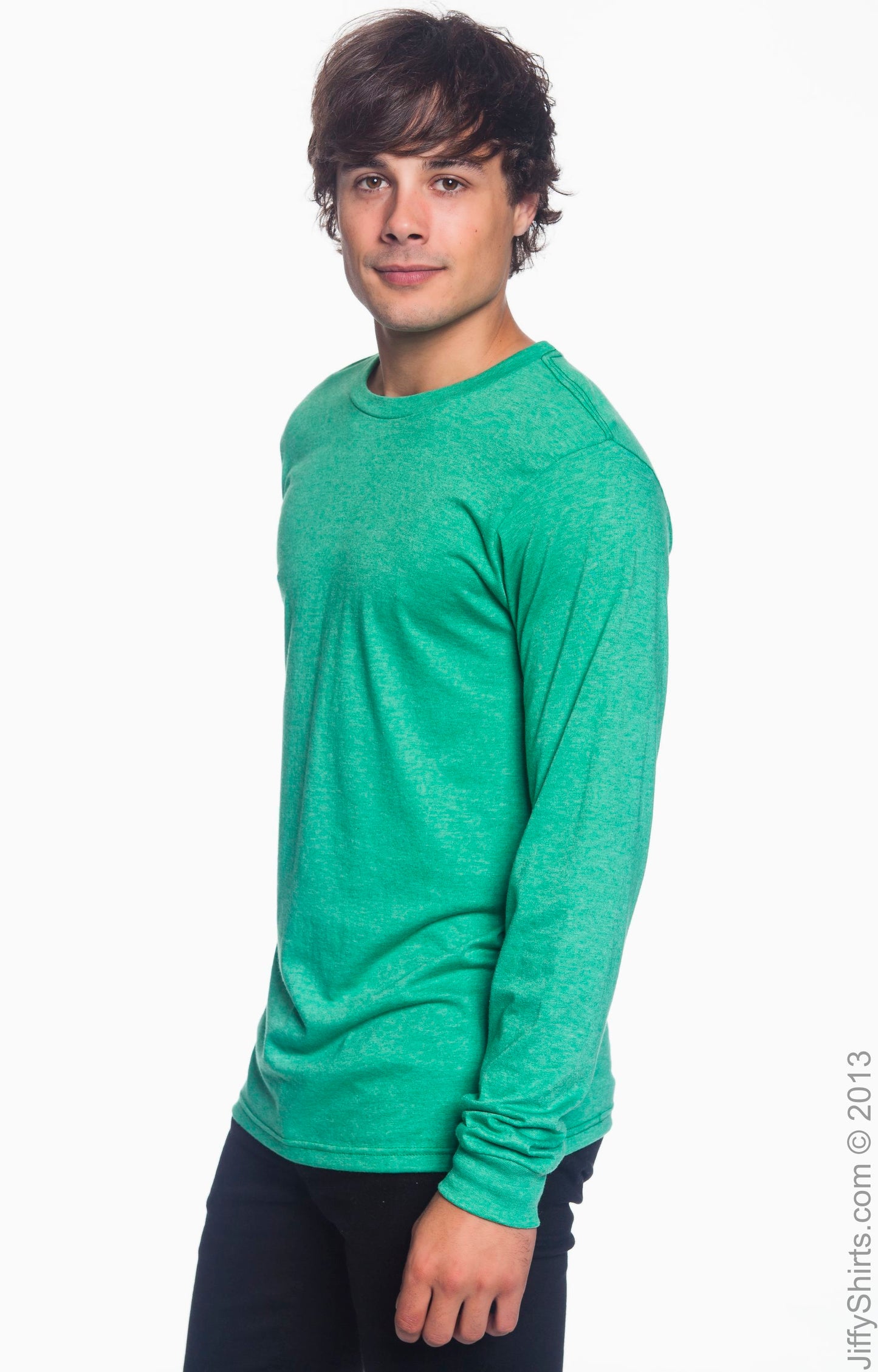 Unisex Lightweight Long-Sleeve T-Shirt - Heather Green