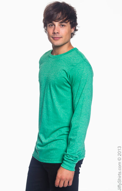 Unisex Lightweight Long-Sleeve T-Shirt - Heather Green
