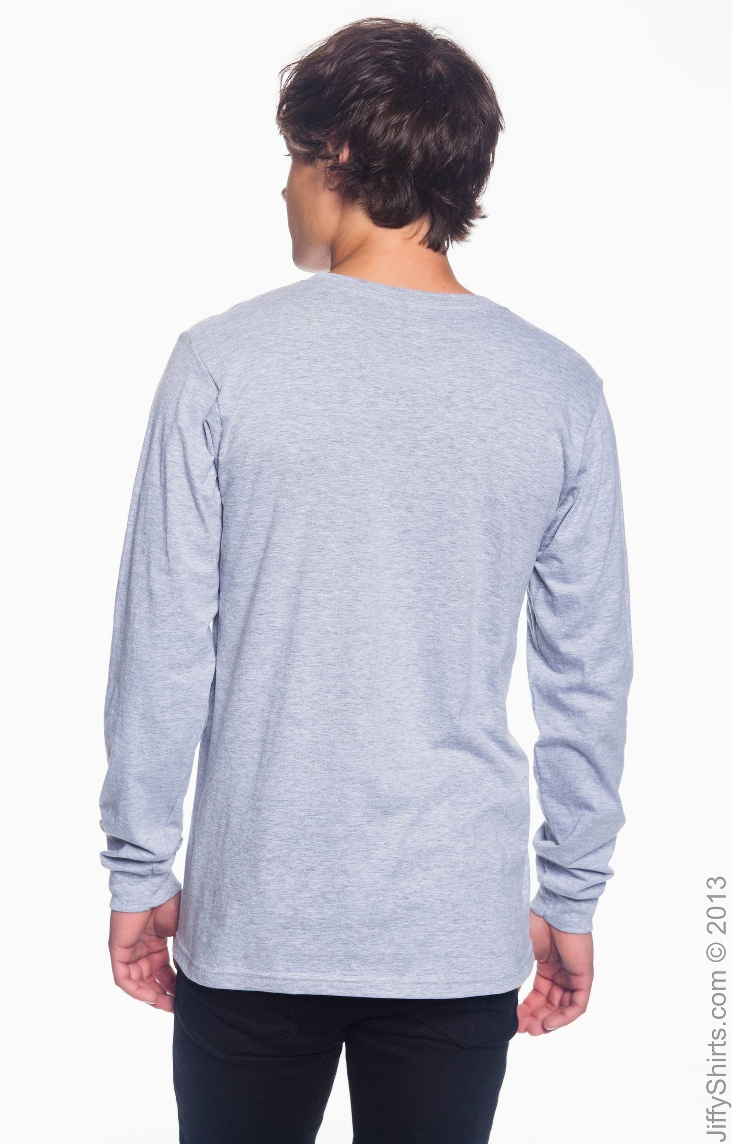 Unisex Lightweight Long-Sleeve T-Shirt - Heather Gray