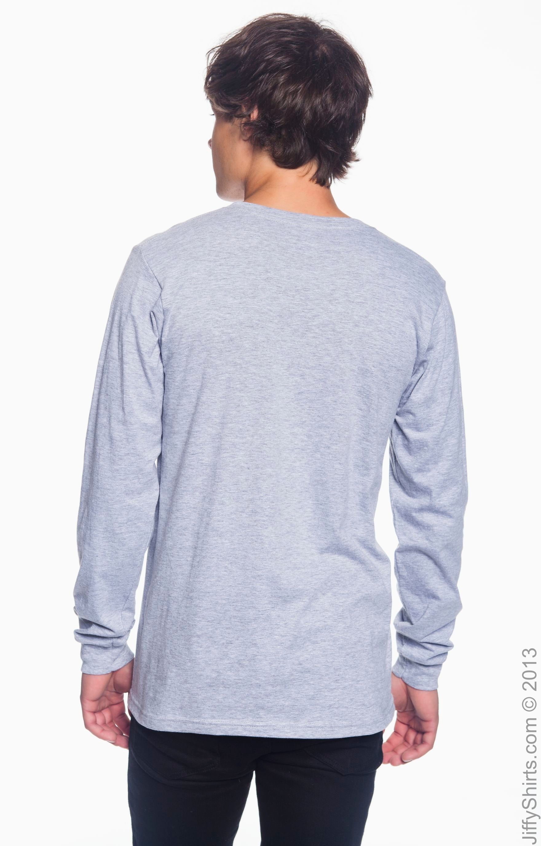 Unisex Lightweight Long-Sleeve T-Shirt - Heather Gray