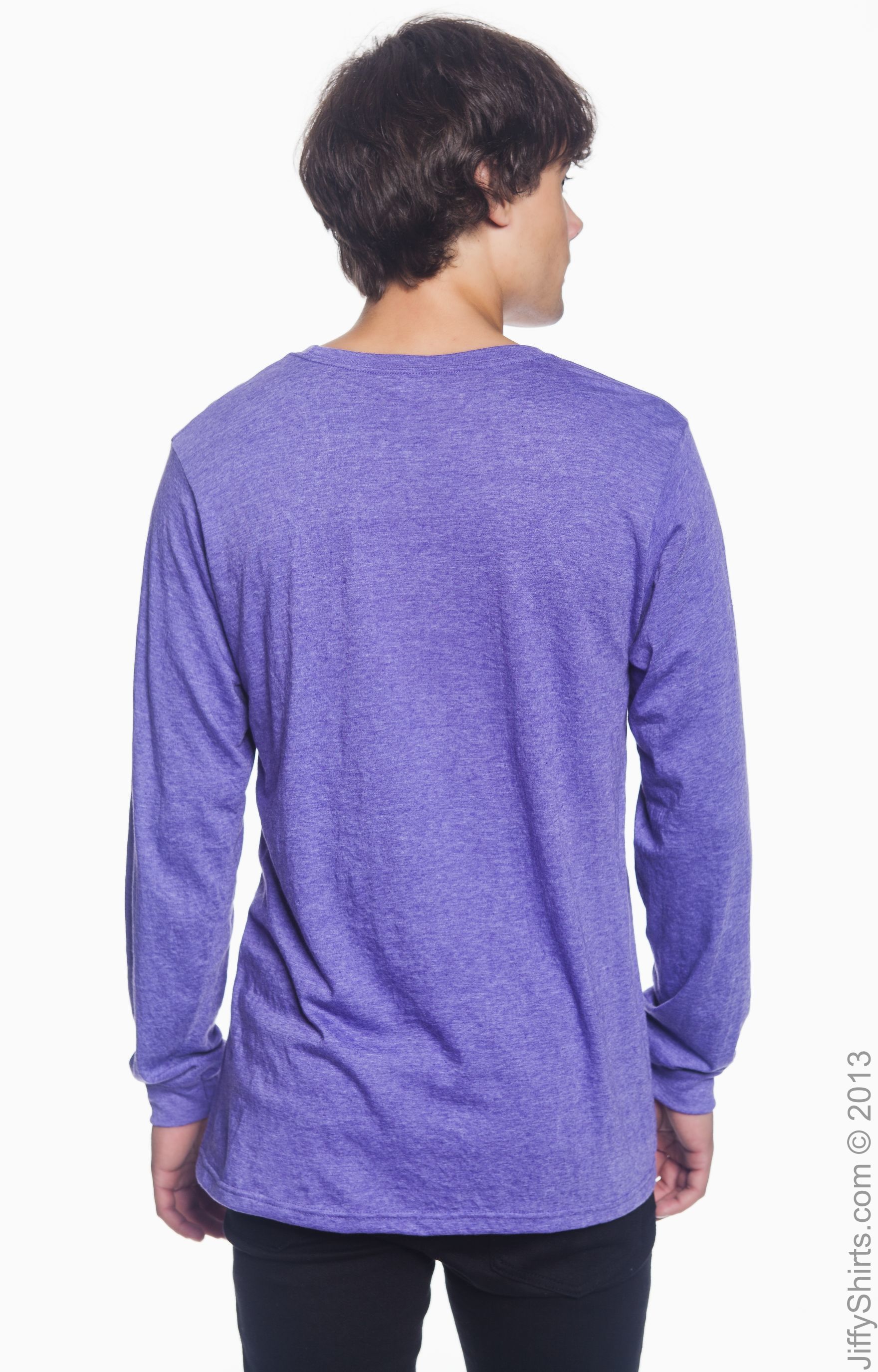 Unisex Lightweight Long-Sleeve T-Shirt - Heather Purple