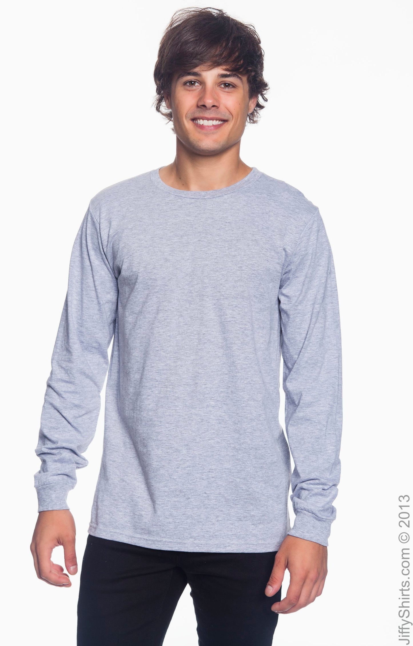 Unisex Lightweight Long-Sleeve T-Shirt - Heather Gray