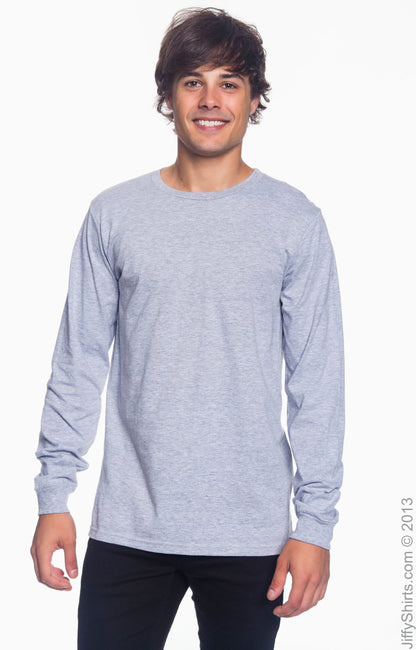 Unisex Lightweight Long-Sleeve T-Shirt - Heather Gray