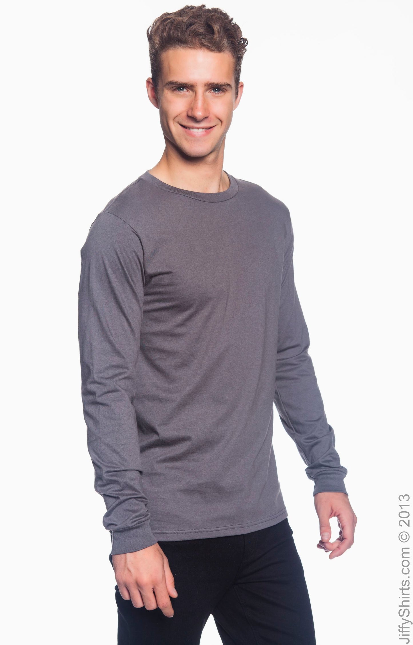 Unisex Lightweight Long-Sleeve T-Shirt - Charcoal