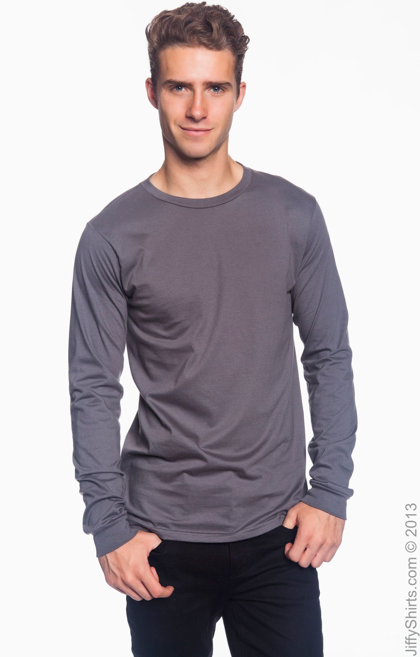Unisex Lightweight Long-Sleeve T-Shirt - Charcoal