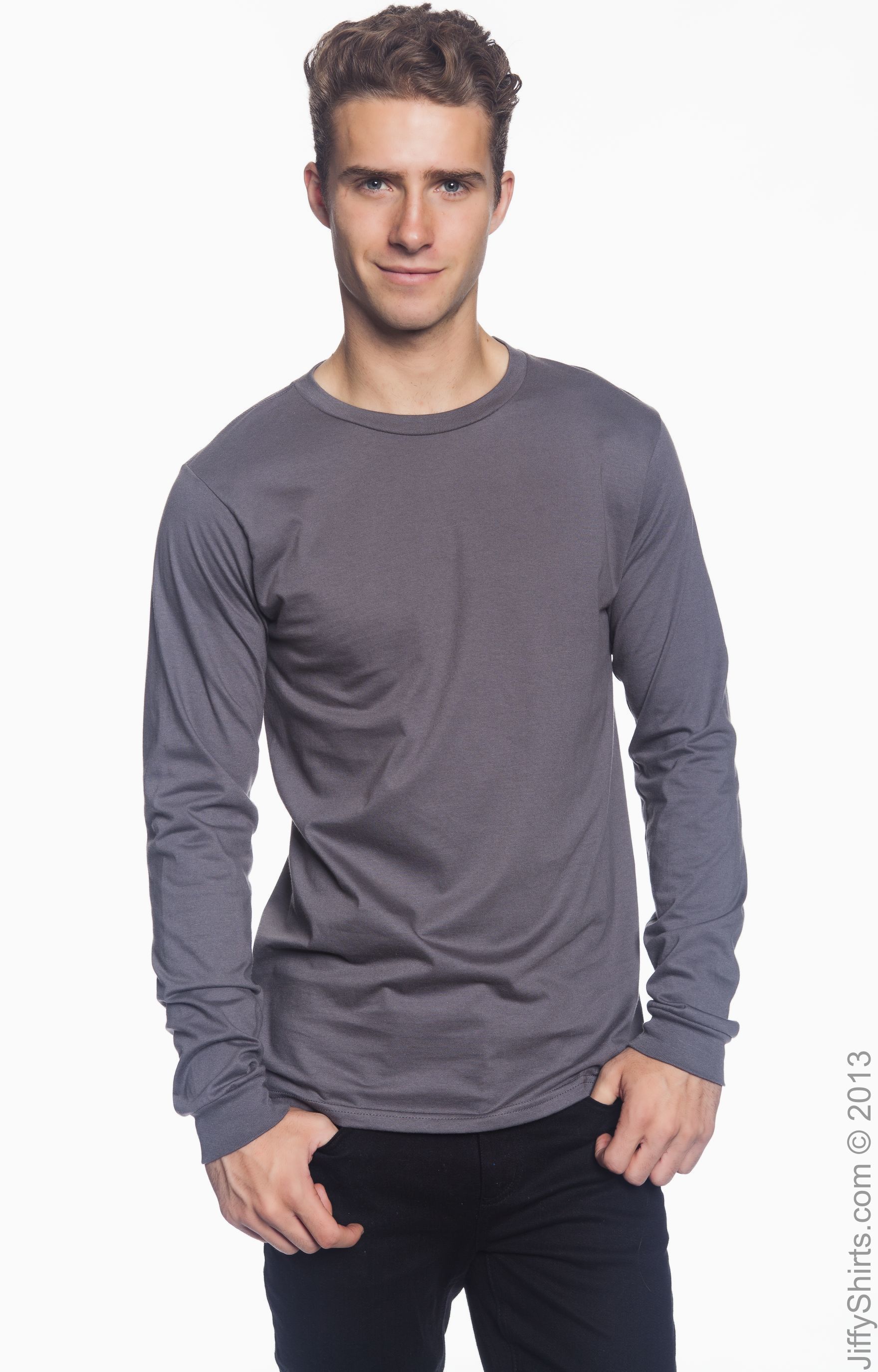 Unisex Lightweight Long-Sleeve T-Shirt - Charcoal