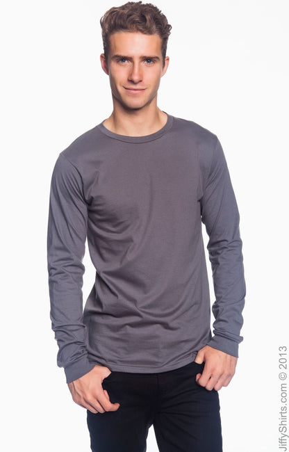 Unisex Lightweight Long-Sleeve T-Shirt - Charcoal
