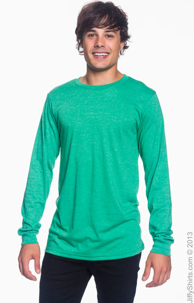 Unisex Lightweight Long-Sleeve T-Shirt - Heather Green