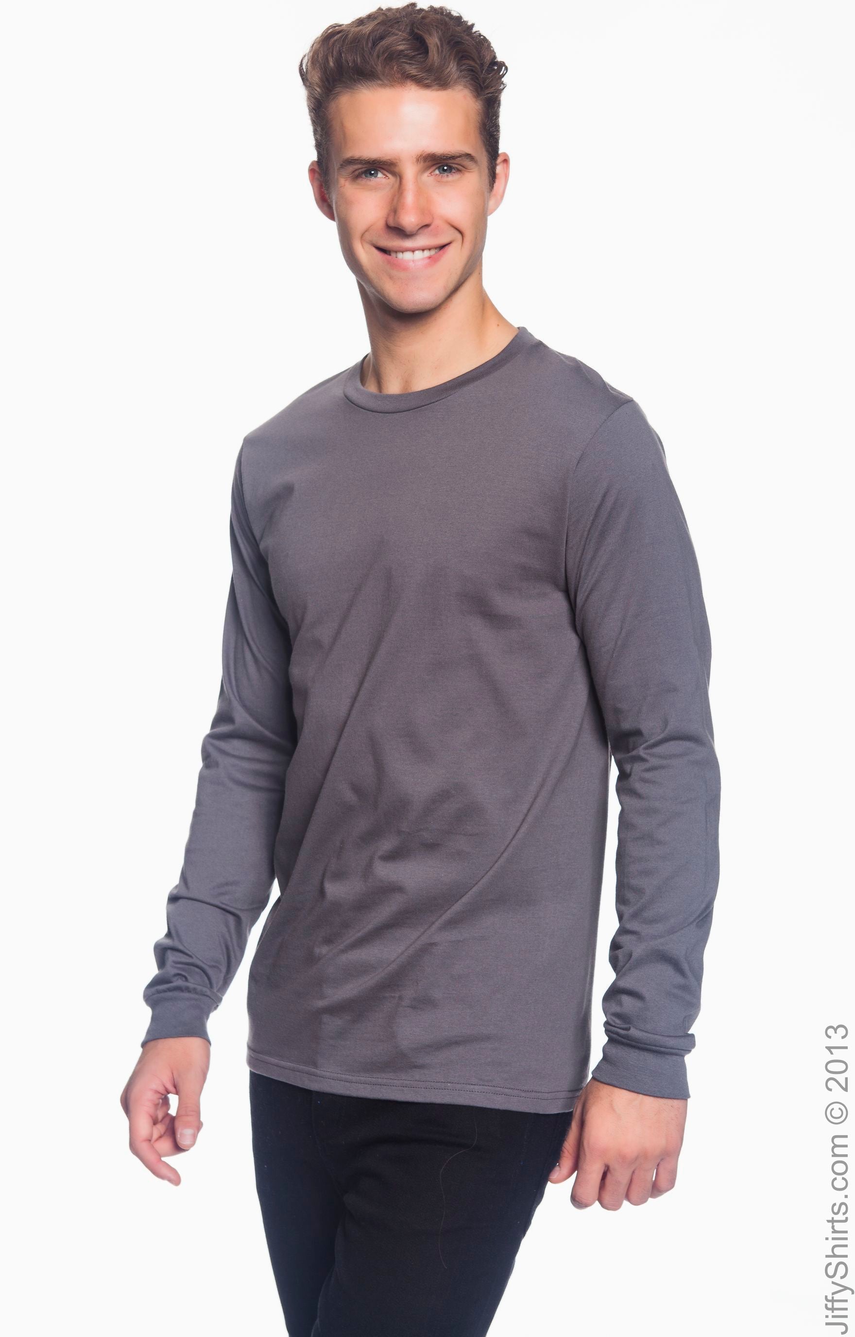 Unisex Lightweight Long-Sleeve T-Shirt - Charcoal