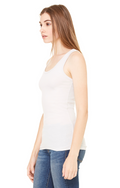 Women's Sheer Mini Rib Tank - Silver