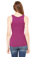Women's Sheer Mini Rib Tank - Currant