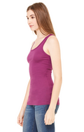 Women's Sheer Mini Rib Tank - Currant