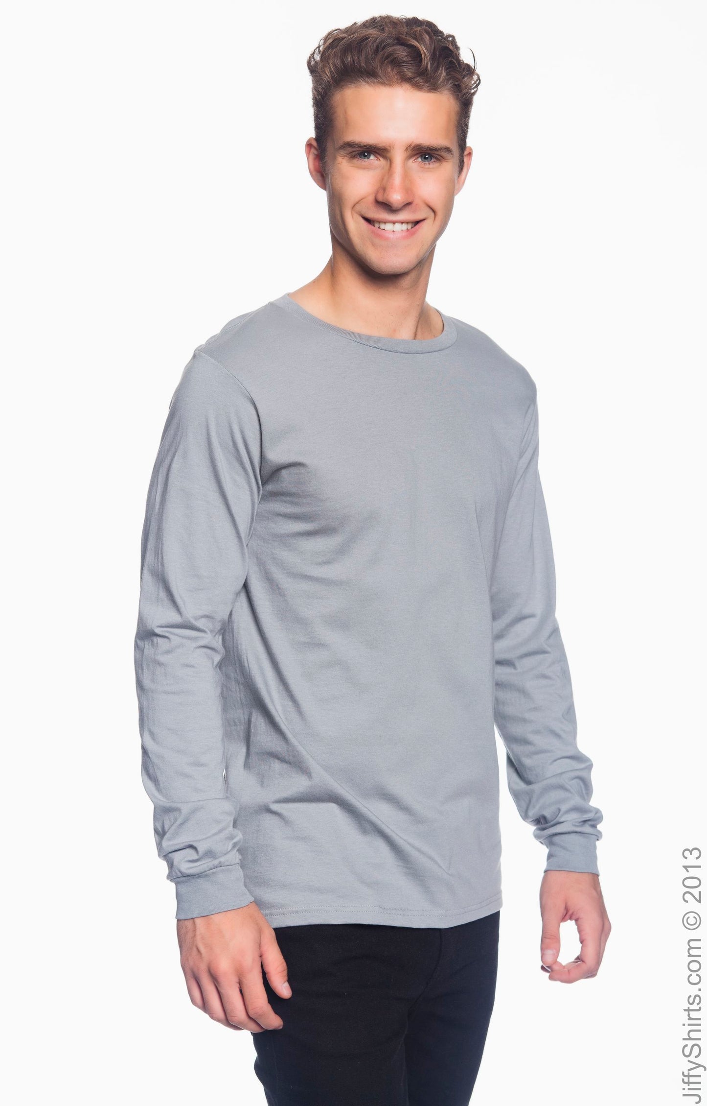 Unisex Lightweight Long-Sleeve T-Shirt - Storm Gray