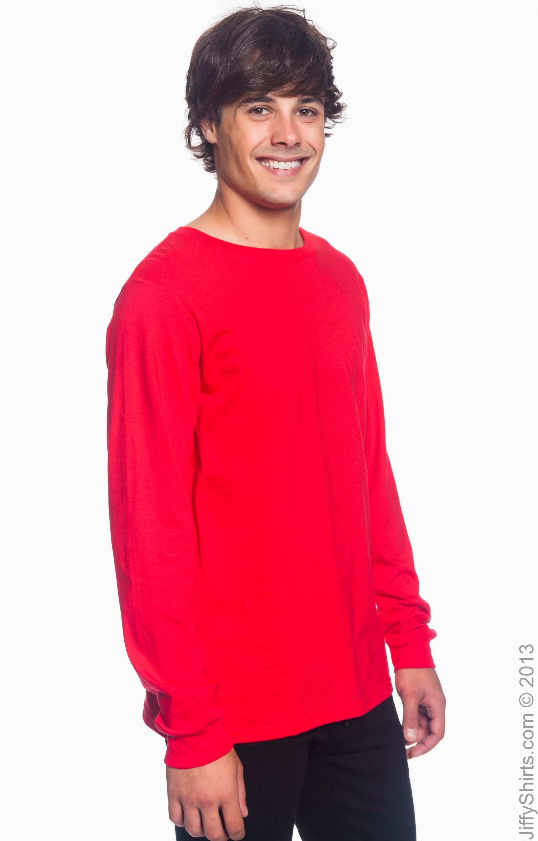 Unisex Lightweight Long-Sleeve T-Shirt - Red