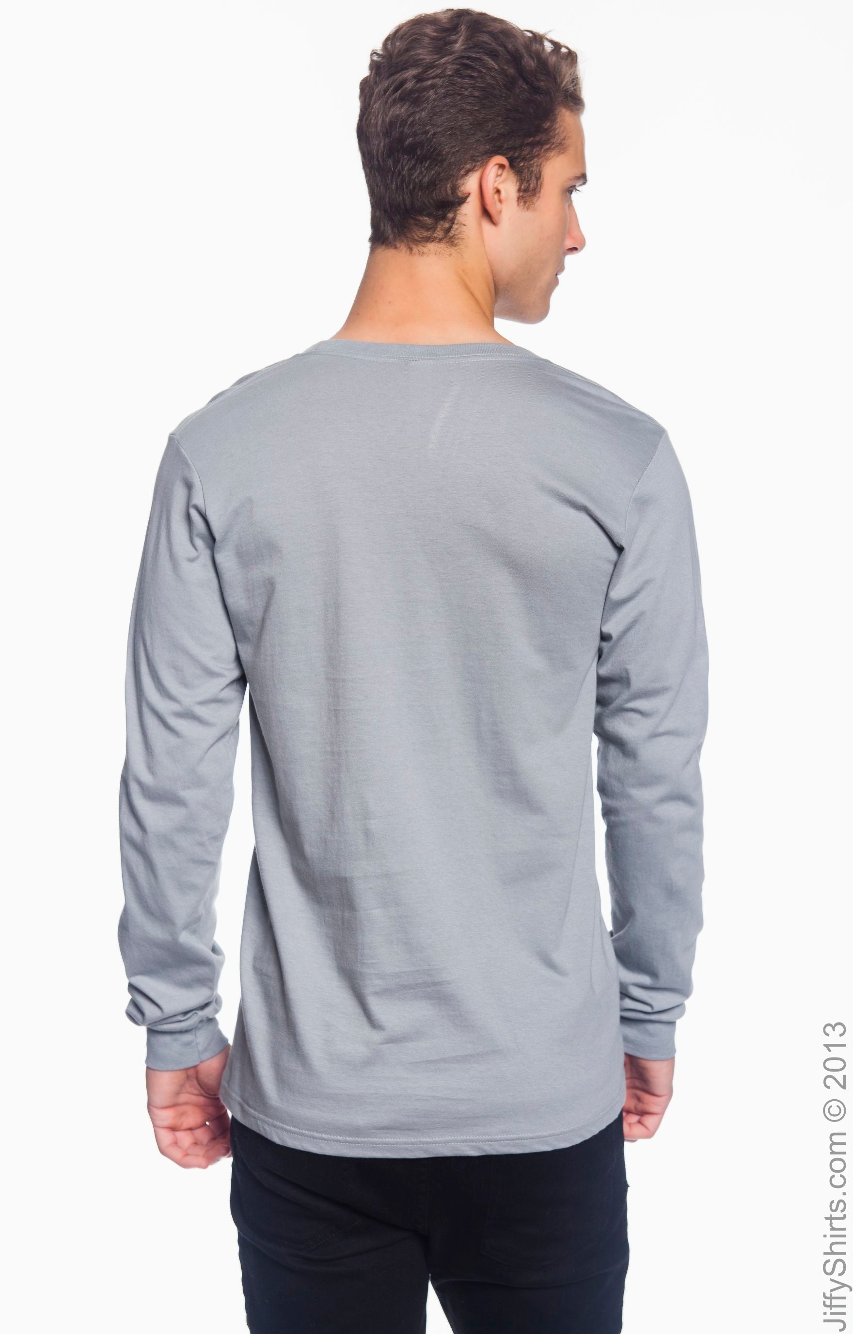 Unisex Lightweight Long-Sleeve T-Shirt - Storm Gray