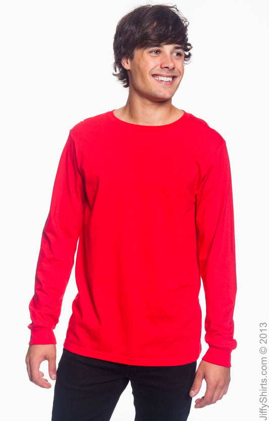 Unisex Lightweight Long-Sleeve T-Shirt - Red