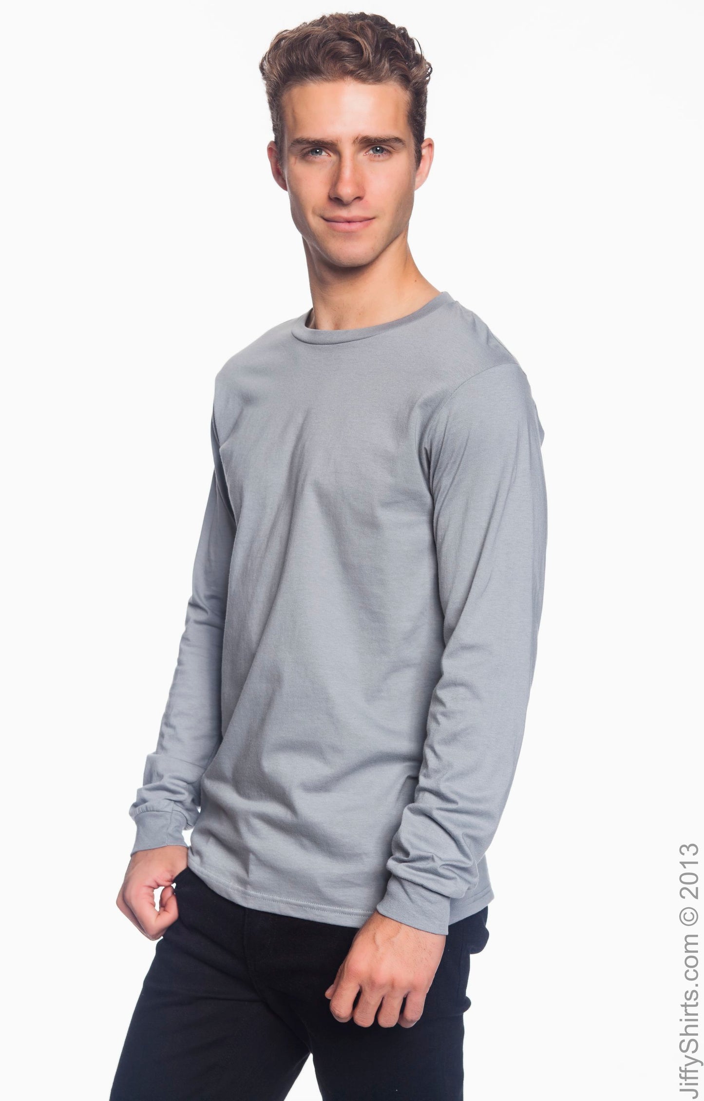 Unisex Lightweight Long-Sleeve T-Shirt - Storm Gray