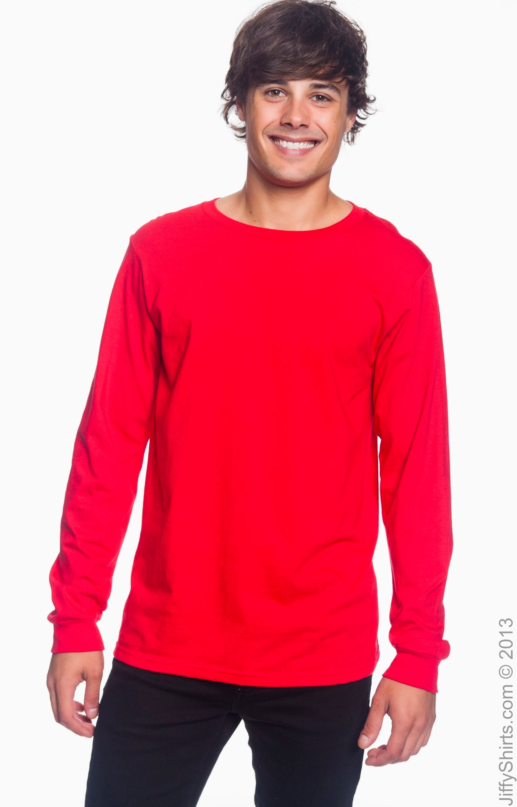 Unisex Lightweight Long-Sleeve T-Shirt - Red