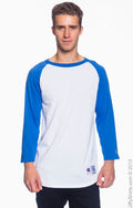 Unisex Raglan T-Shirt - White / Team Blue