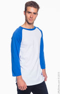 Unisex Raglan T-Shirt - White / Team Blue