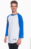 Unisex Raglan T-Shirt - White / Team Blue