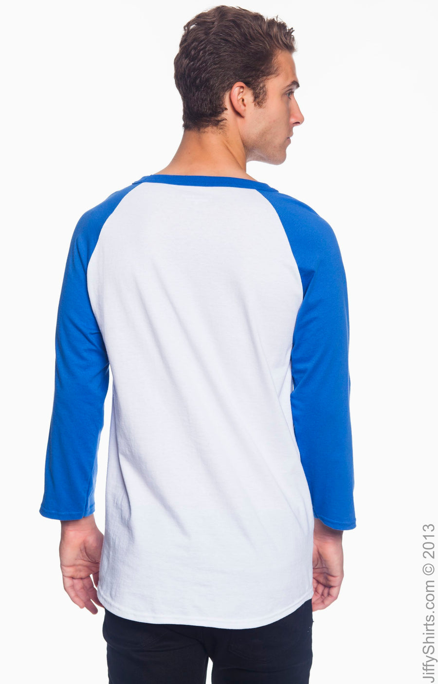 Unisex Raglan T-Shirt - White / Team Blue