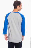 Unisex Raglan T-Shirt - Oxford / Team Blue