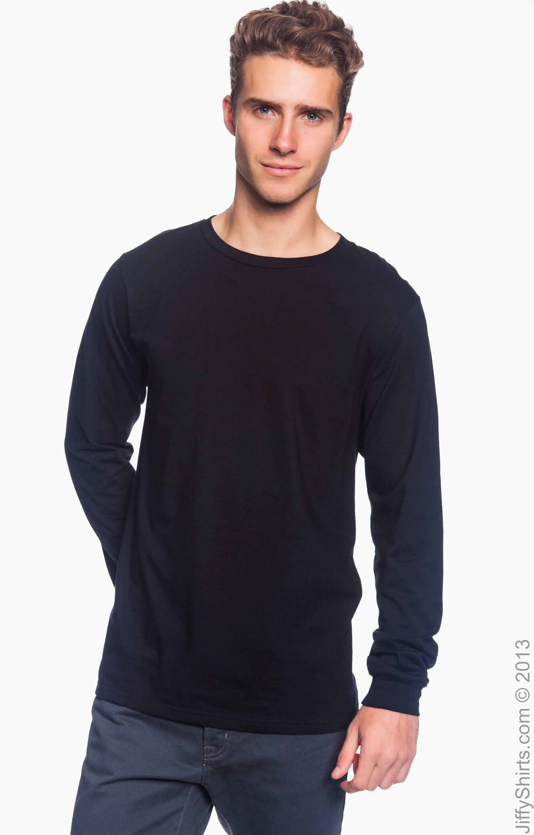 Unisex Lightweight Long-Sleeve T-Shirt - Black
