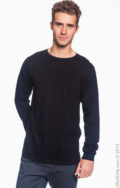 Unisex Lightweight Long-Sleeve T-Shirt - Black