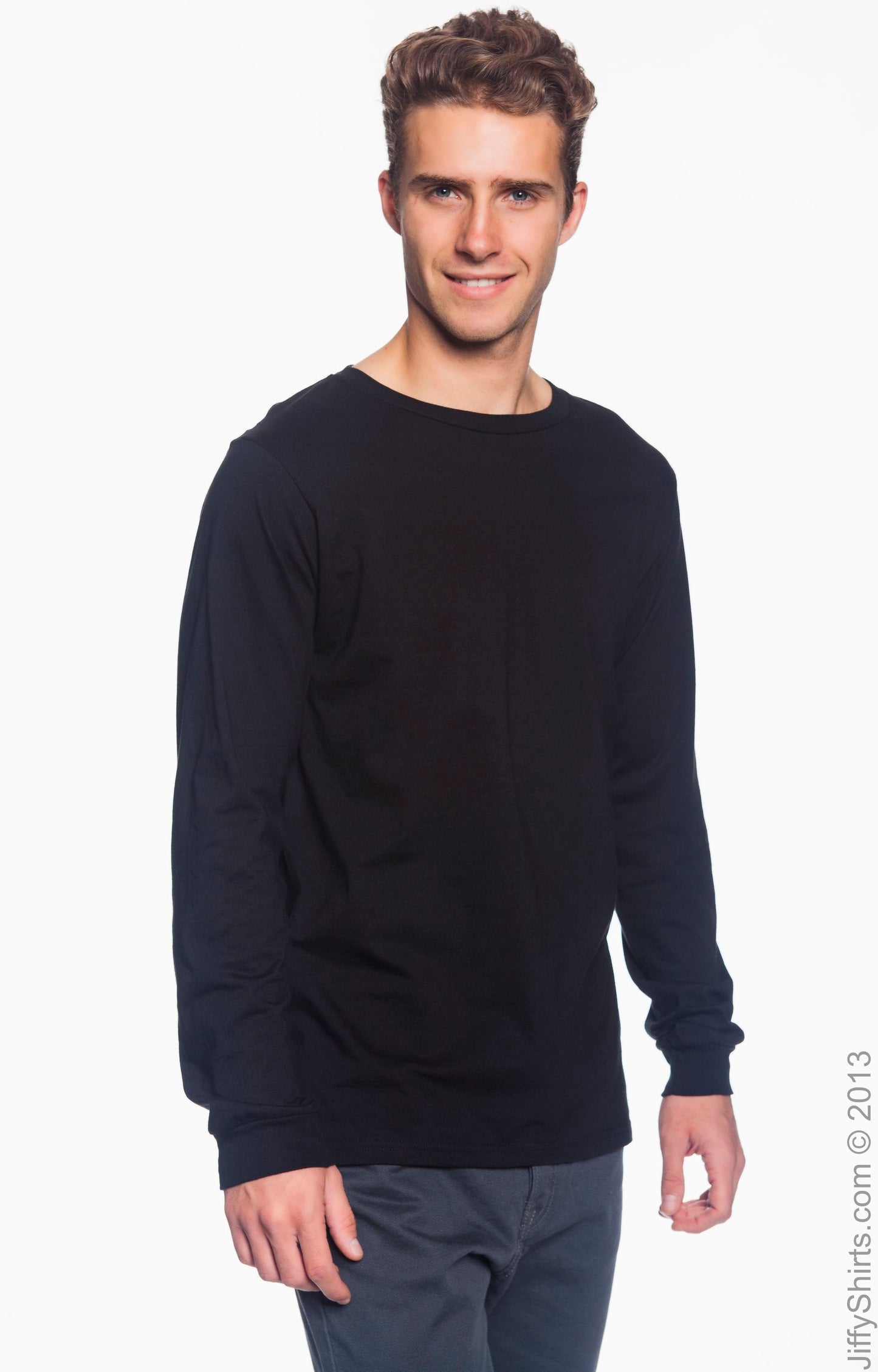 Unisex Lightweight Long-Sleeve T-Shirt - Black