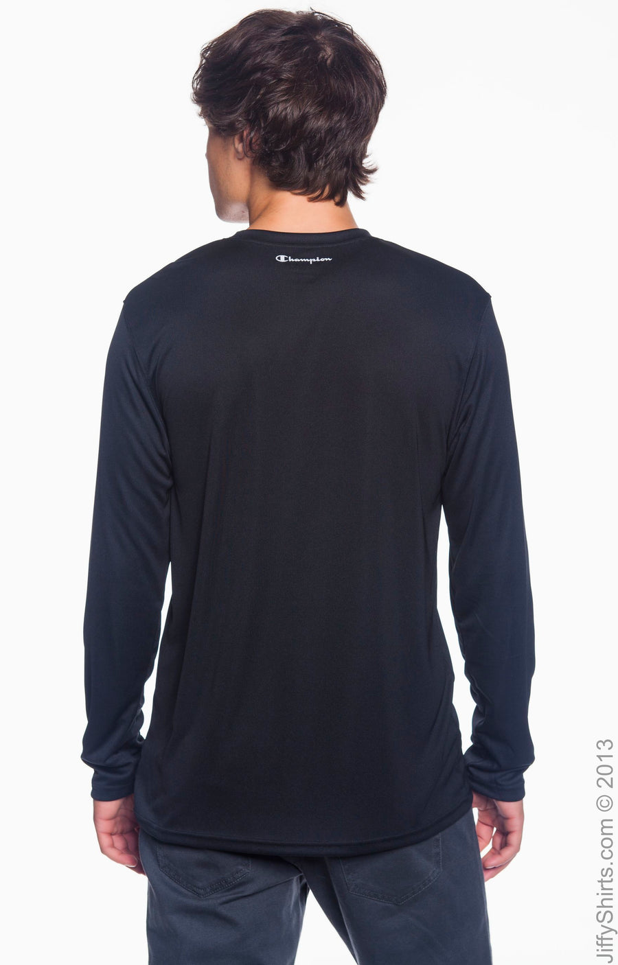 Unisex Double Dry® Long-Sleeve Interlock T-Shirt - Black