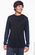 Unisex Double Dry® Long-Sleeve Interlock T-Shirt - Black