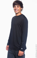 Unisex Double Dry® Long-Sleeve Interlock T-Shirt - Black
