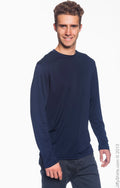Unisex Double Dry® Long-Sleeve Interlock T-Shirt - Navy