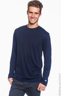 Unisex Double Dry® Long-Sleeve Interlock T-Shirt - Navy
