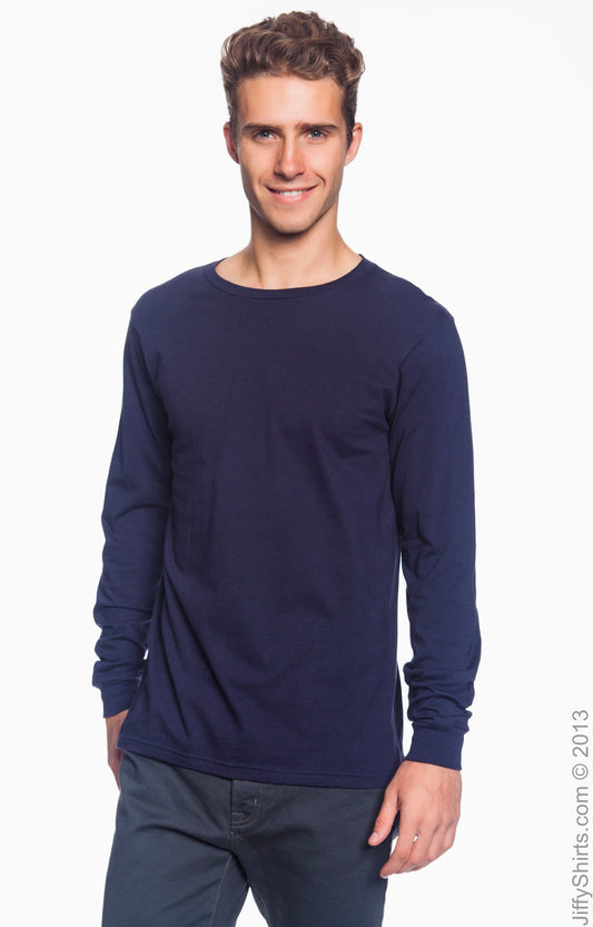 Unisex Lightweight Long-Sleeve T-Shirt - Navy