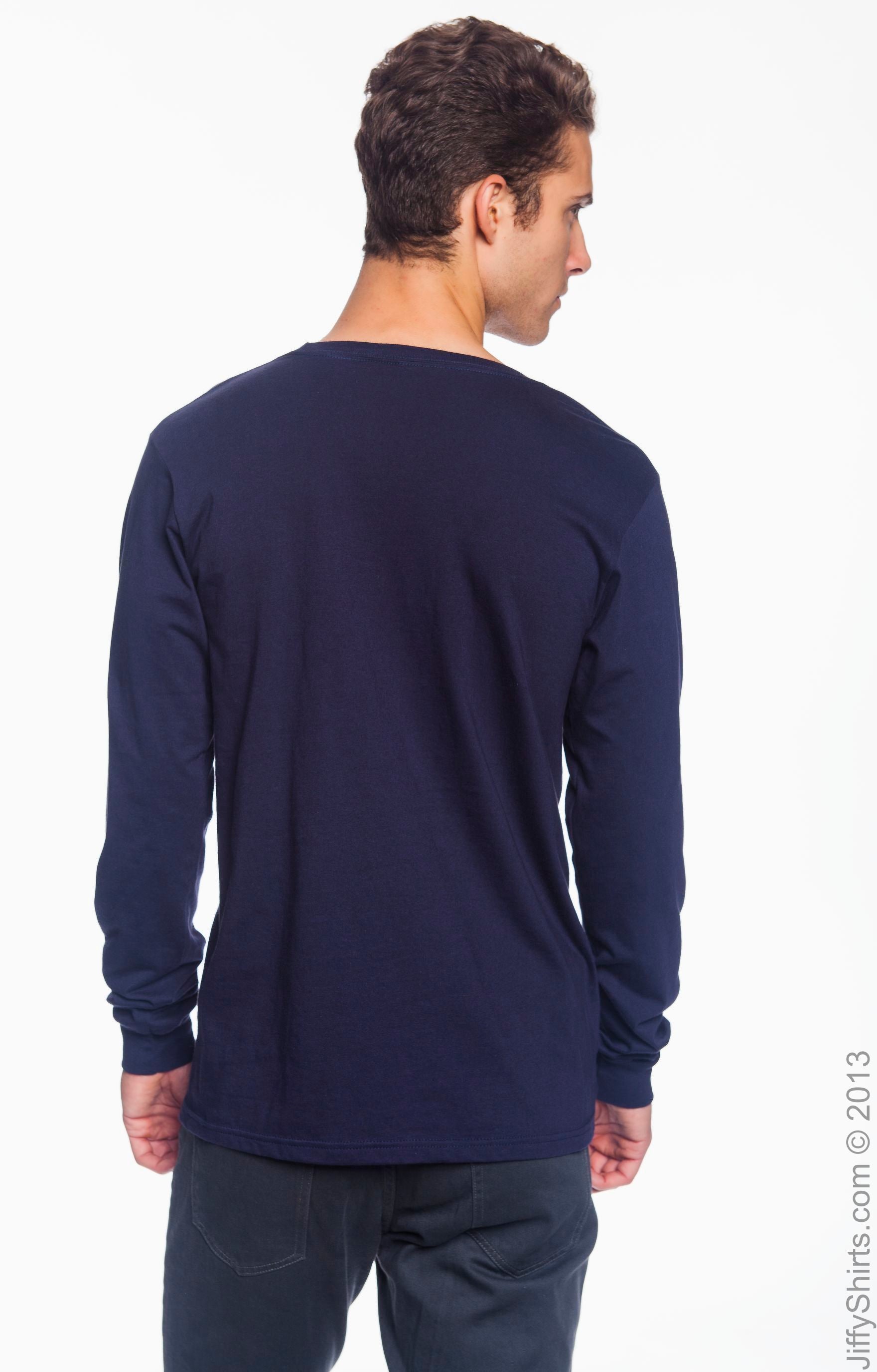 Unisex Lightweight Long-Sleeve T-Shirt - Navy