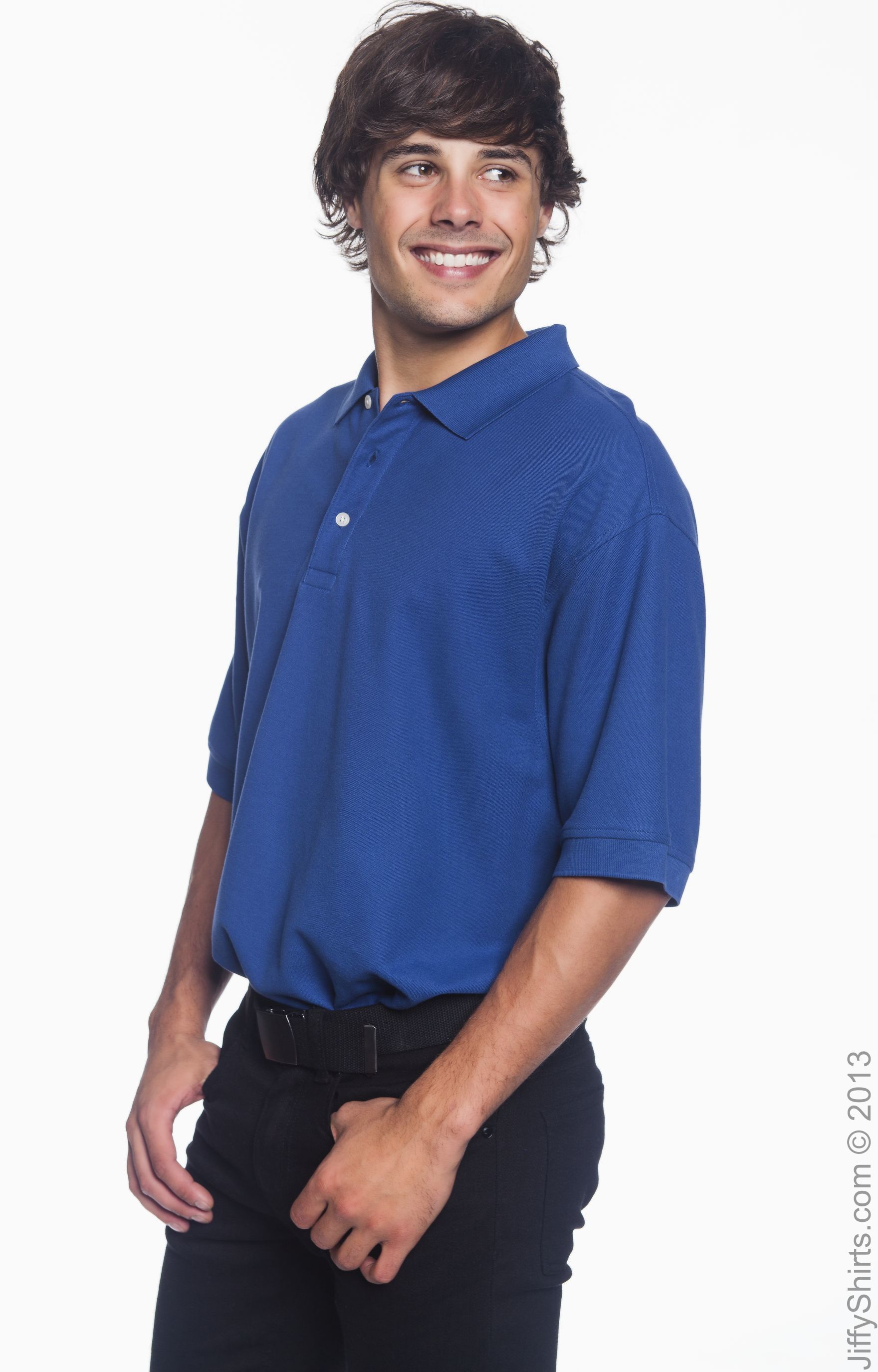 Men's Pima Piqué Short-Sleeve Polo - True Royal