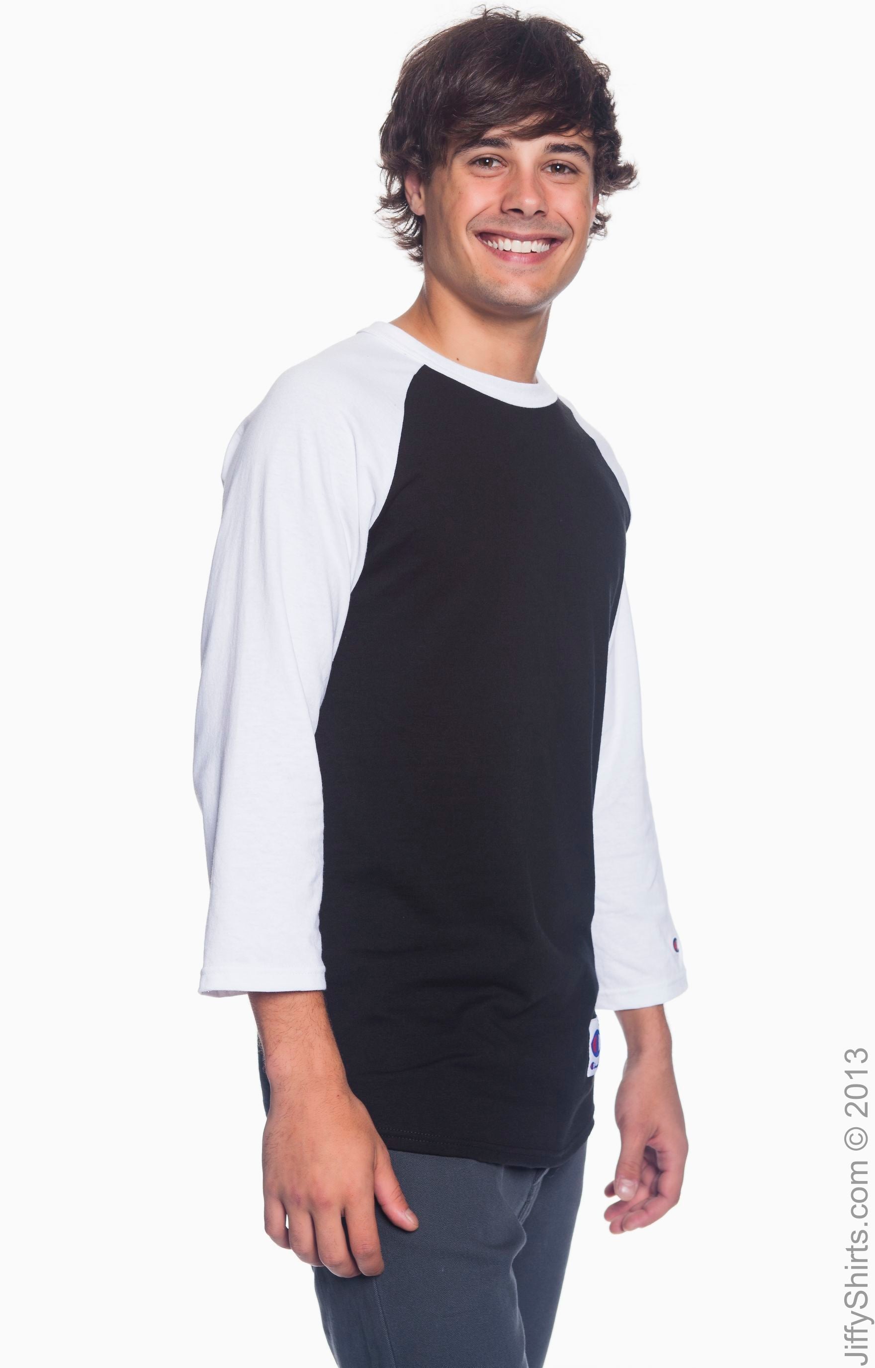 Unisex Raglan T-Shirt - Black / White