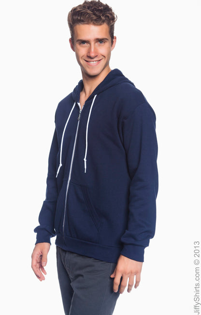 Unisex Full-Zip Hooded Fleece - Navy